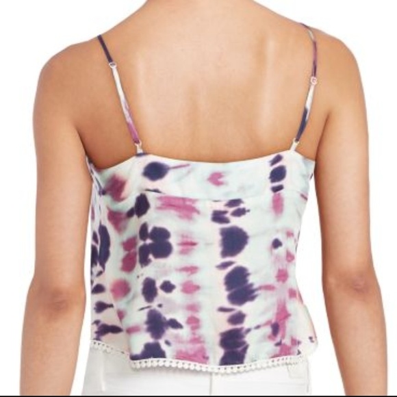 NWT DESIGN LAB LORD & TAYLOR Tiedye Crop Top Size Large Mulberry - Picture 4 of 12